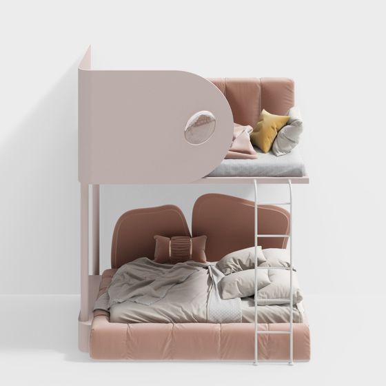 Современная детская комната с двухъярусными кроватями