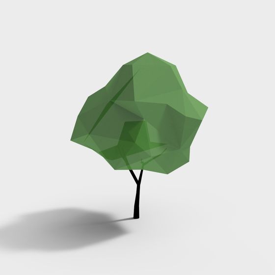 Modern Origami Tree 3D model
