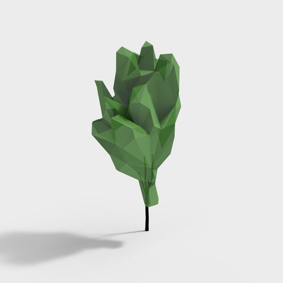 Lively Low-Polygon Art Tree 3D model