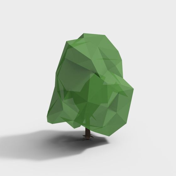 Low Poly Green Tree 3D model