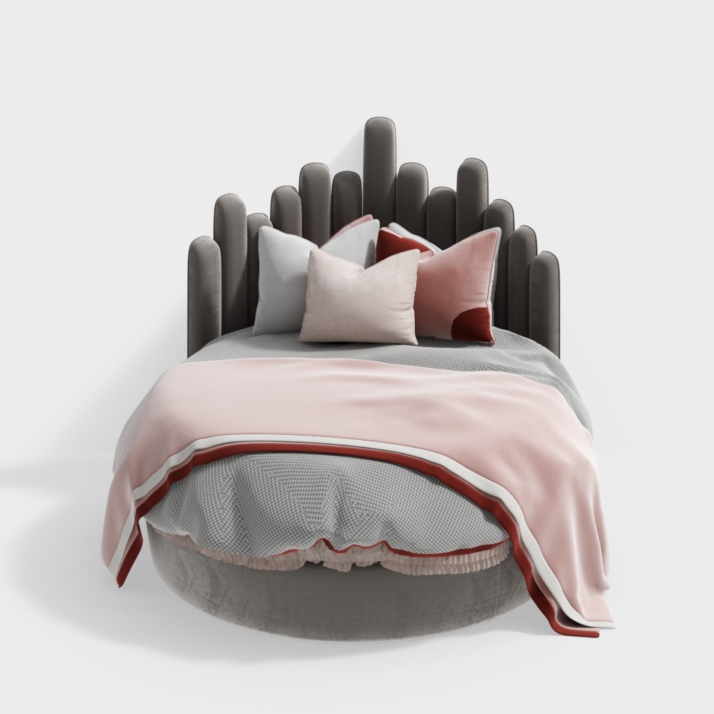 Modern bedroom round bed