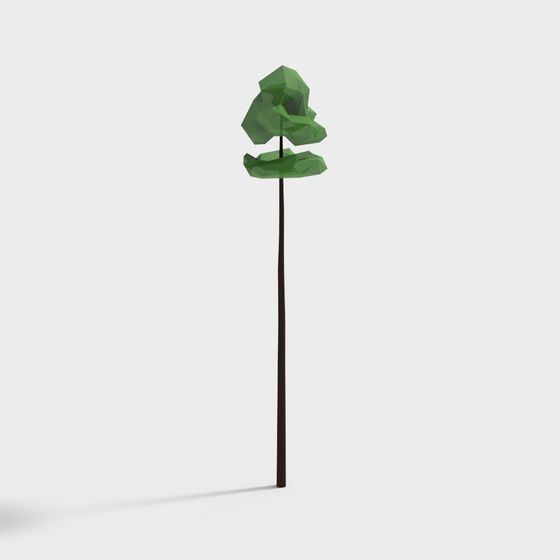 Urban Oasis Low-Poly Tree 3D Model