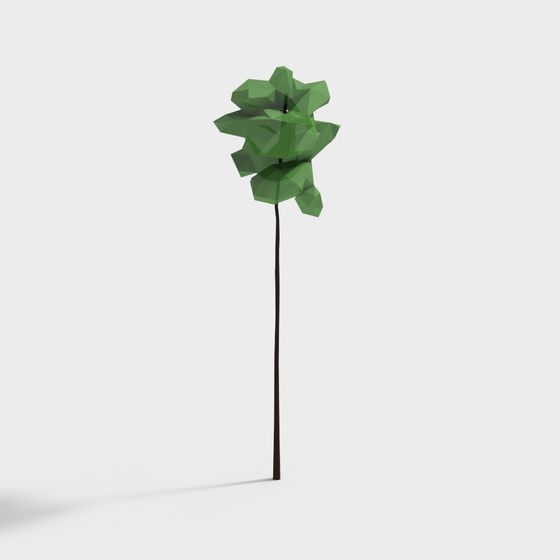 Stylish Low-Poly Tree 3D model for Creative Projects