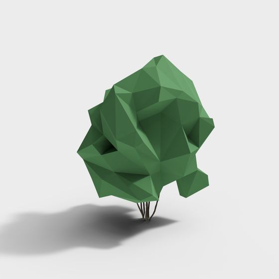 Forest Guardian Low Poly 3D Model