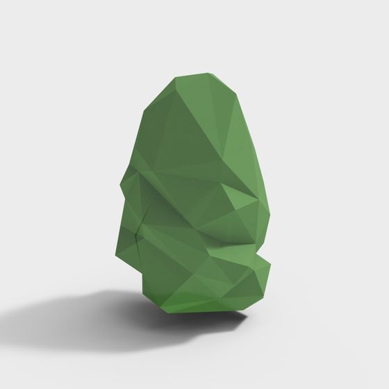 Emerald Tree Low Poly 3D model for Creative Projects