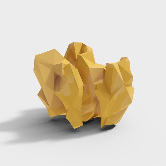 Origami Bear Low Poly 3D Model