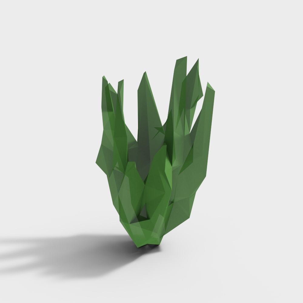 Emerald Soul Low Poly Sculpture 3D model
