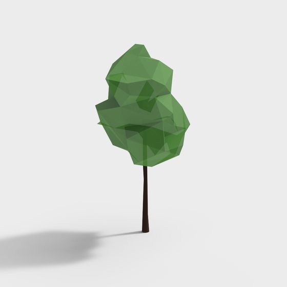 Stylish Origami Tree 3D Model