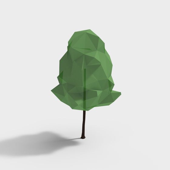Low Poly Green Tree 3D model