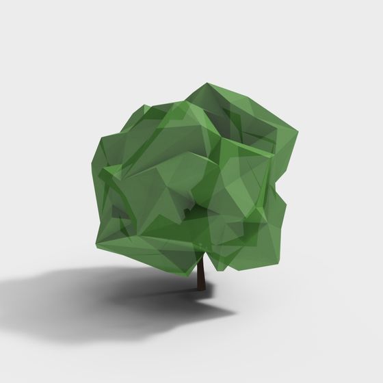 Stylish Low-Poly Tree 3D model