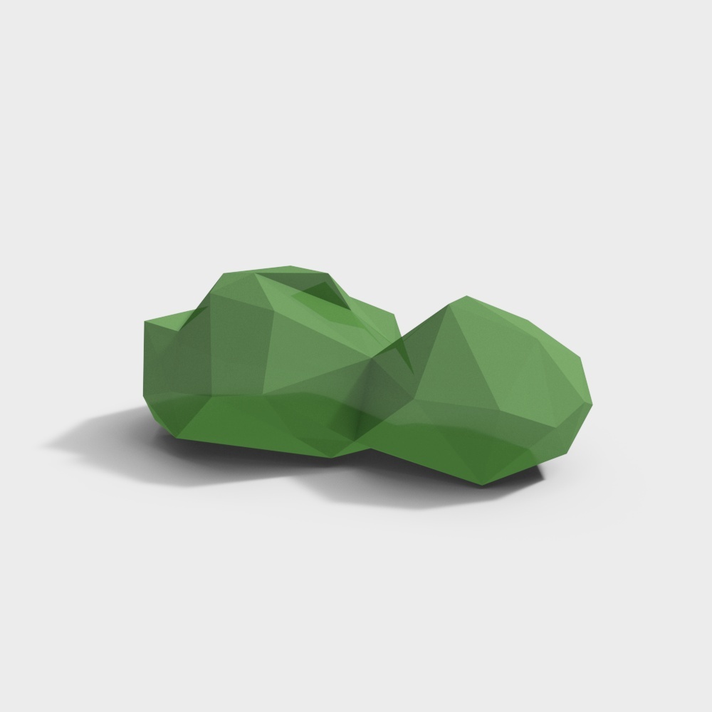 Stylish Cloud 3D Model in Low Poly Design