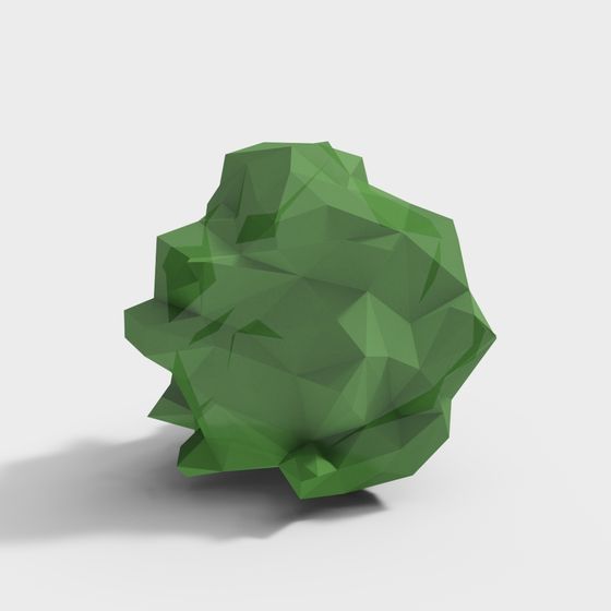 Emerald Heart Low-Poly 3D Model for Creative Projects