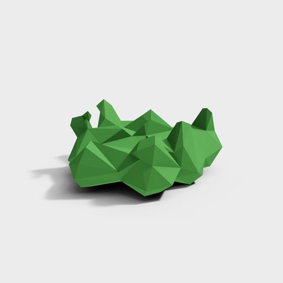 Origami Green Dragon 3D model