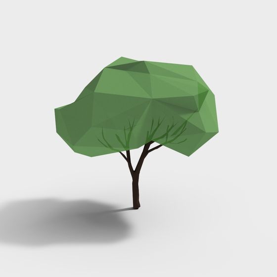Geometric Green Shadow 3D Model