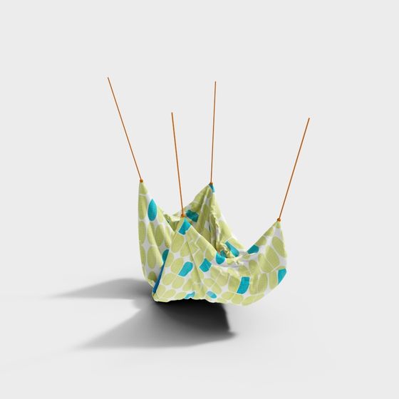 Low-Poly Hammock 3D model