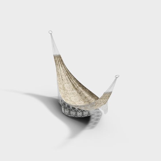Elegant Low Poly Hammock 3D model