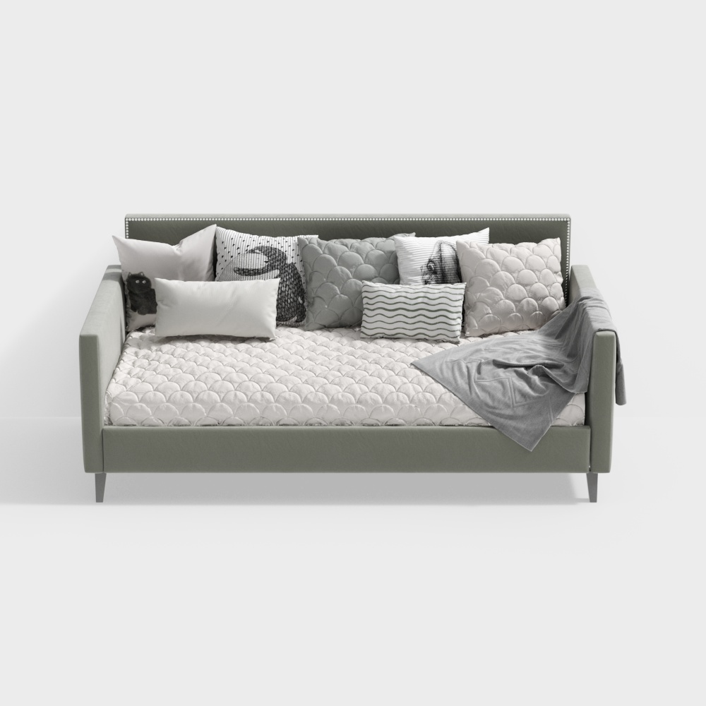 Canapé-lit vert moderne