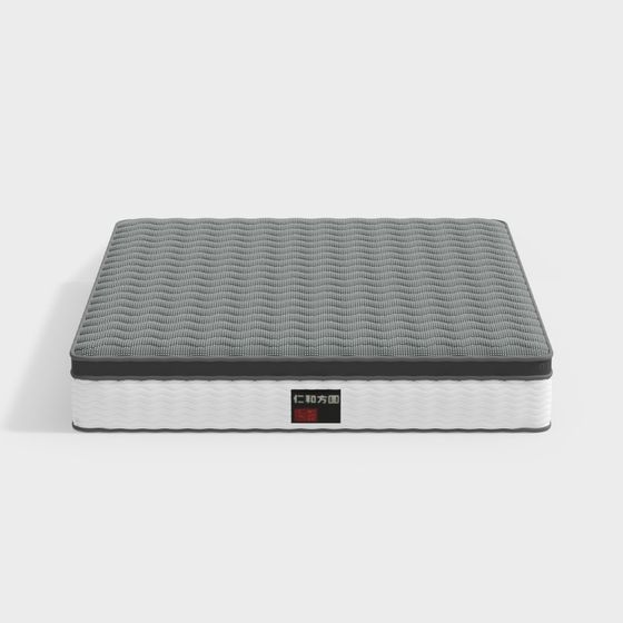 Stylish Low-Polygon 3D Mattress Model