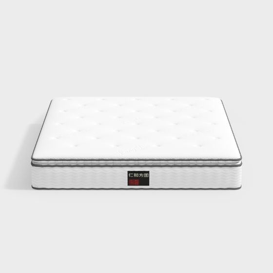 Stylish Low-Polygon 3D Mattress Model for Modern Interiors