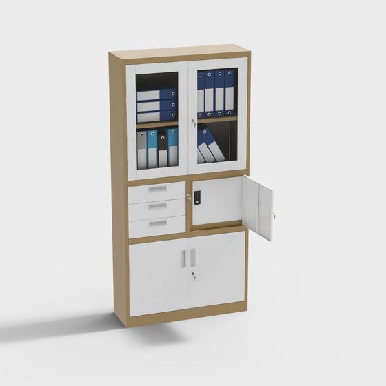 Modern Minimalist File Cabinet 3D model