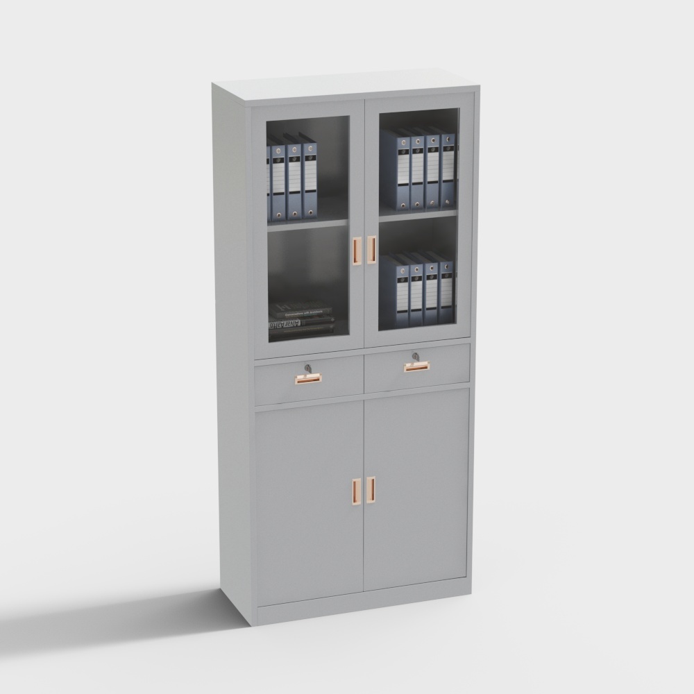 Modern double drawer filing cabinet