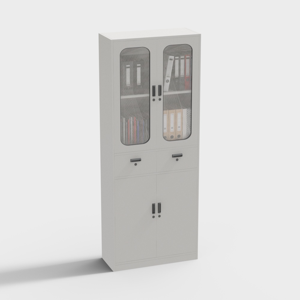 Modern double drawer filing cabinet