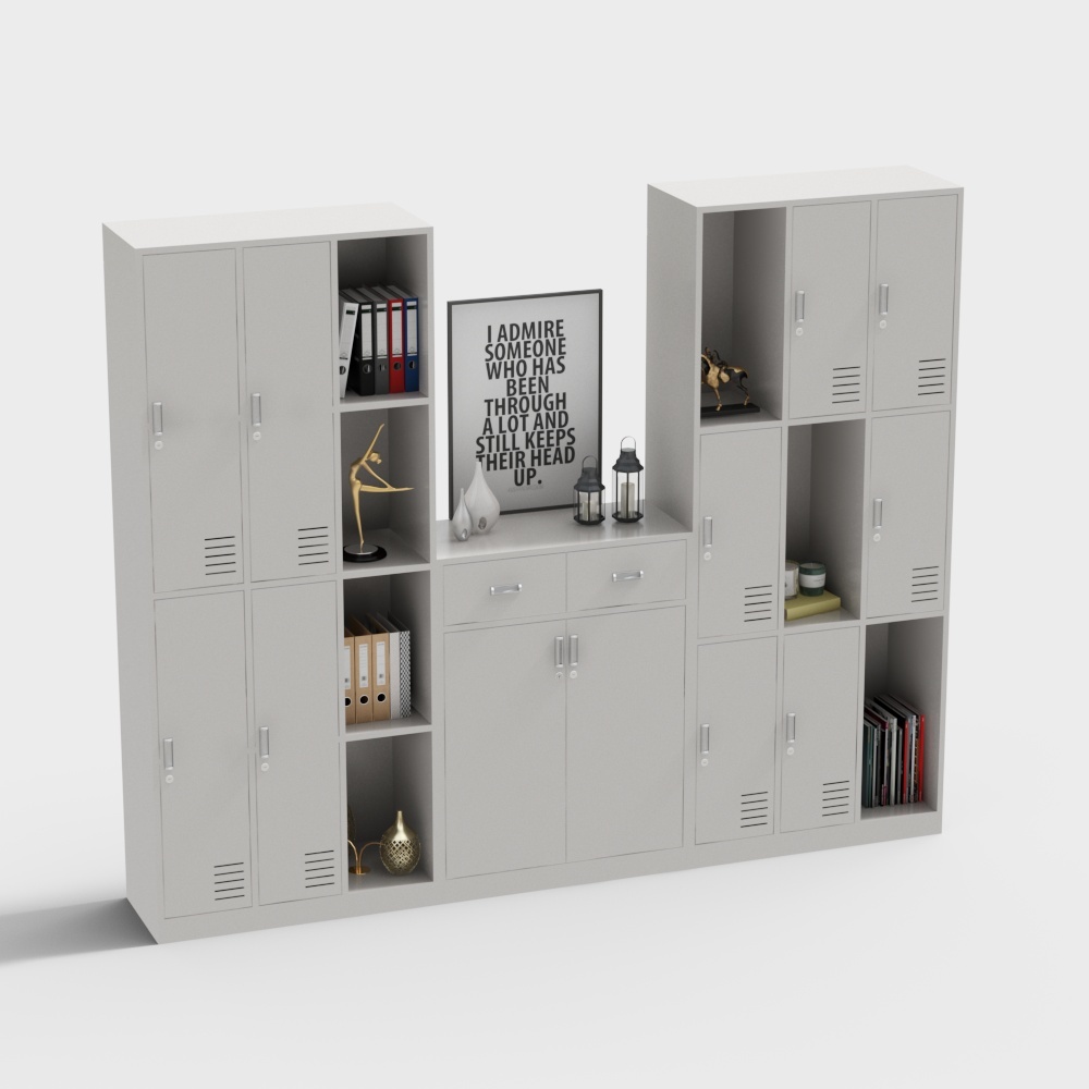 Contemporary Low-Poly Storage Cabinet 3D model