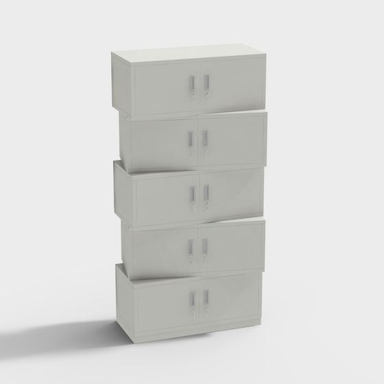 Modern Minimalist Storage Cabinet 3D model