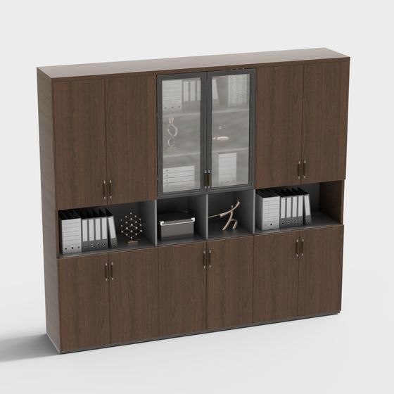 Modern Low-Poly Bookshelf 3D model