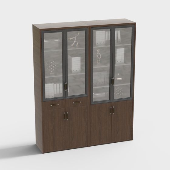 Modern Minimalist Display Cabinet 3D model