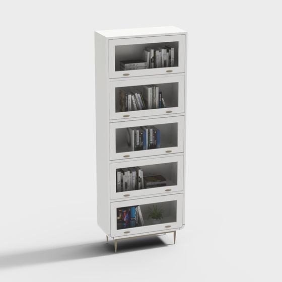 Modern Minimalist Bookshelf 3D model