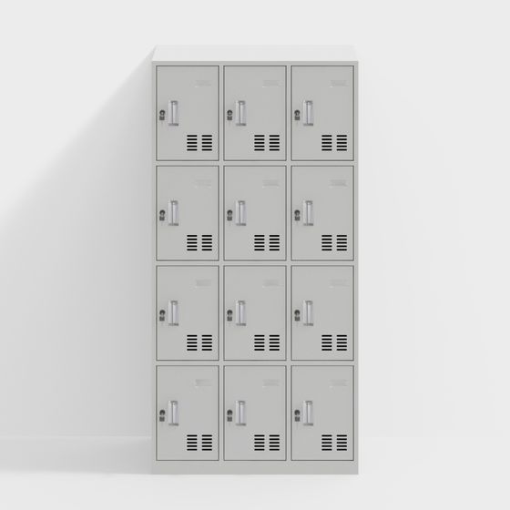 Stylish School Locker 3D model for Creative Projects