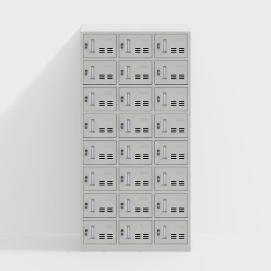Stylish School Locker 3D model