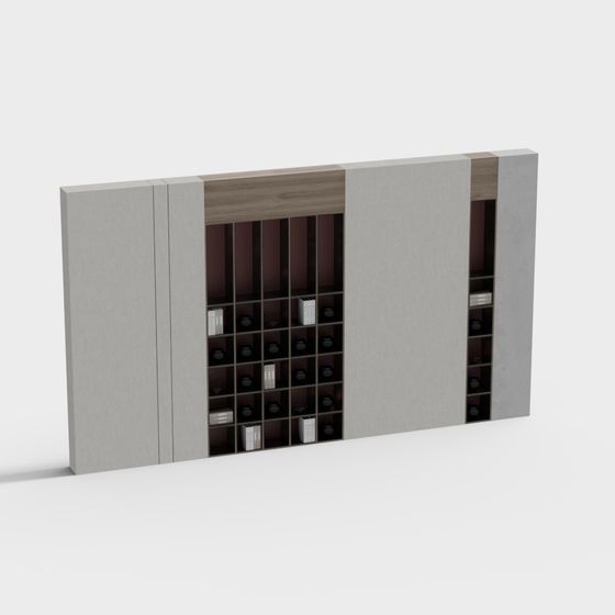 Stylish Concrete Bookshelf 3D model for Modern Interiors