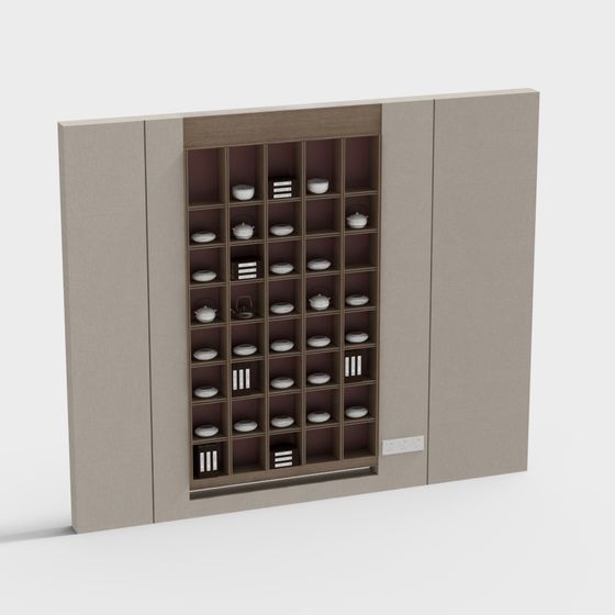 Modern Floating Storage Cabinet 3D model