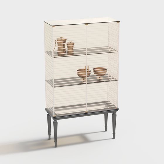 Chic Display Cabinet 3D model for Creative Spaces