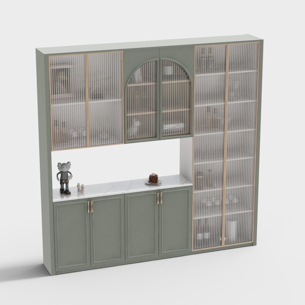 Nordic Changhong glass decorative cabinet