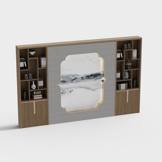 Low Poly High Detail Landscape Study Room 3D model