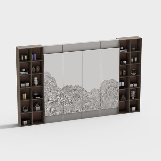 Cloud Shadow Bookshelf 3D model