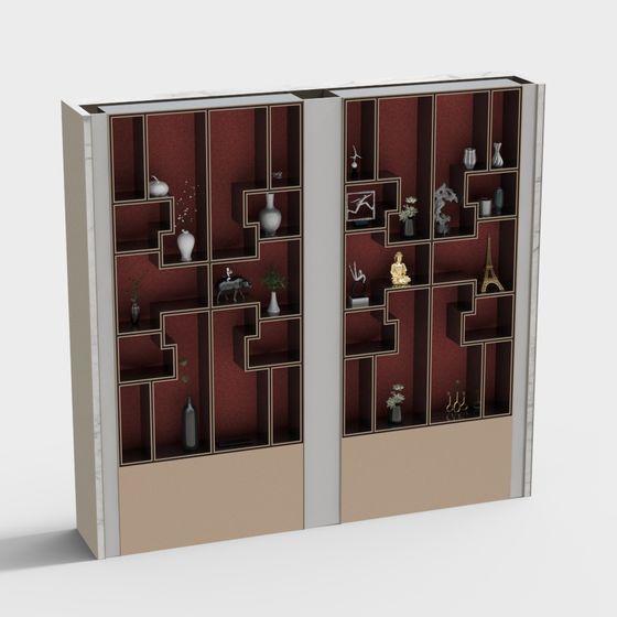 Artisan Bookshelf 3D model for Modern Spaces