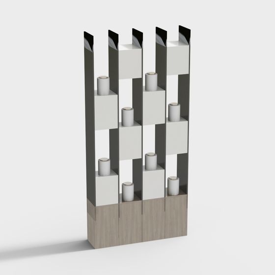 Modular Partition 3D model for Modern Interiors