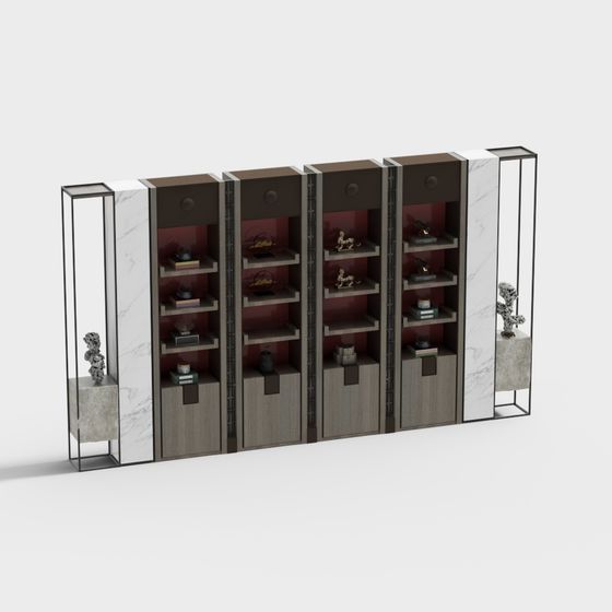 Urban Bookshelf 3D model for Modern Interiors