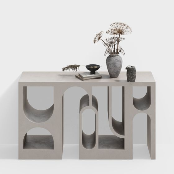 Concrete Art Table 3D model
