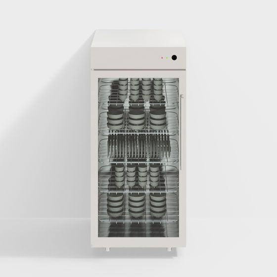 Sleek Modern Refrigerator 3D model