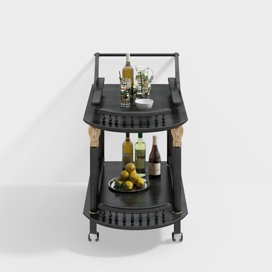 Vintage Bar Cart 3D model for Modern Design