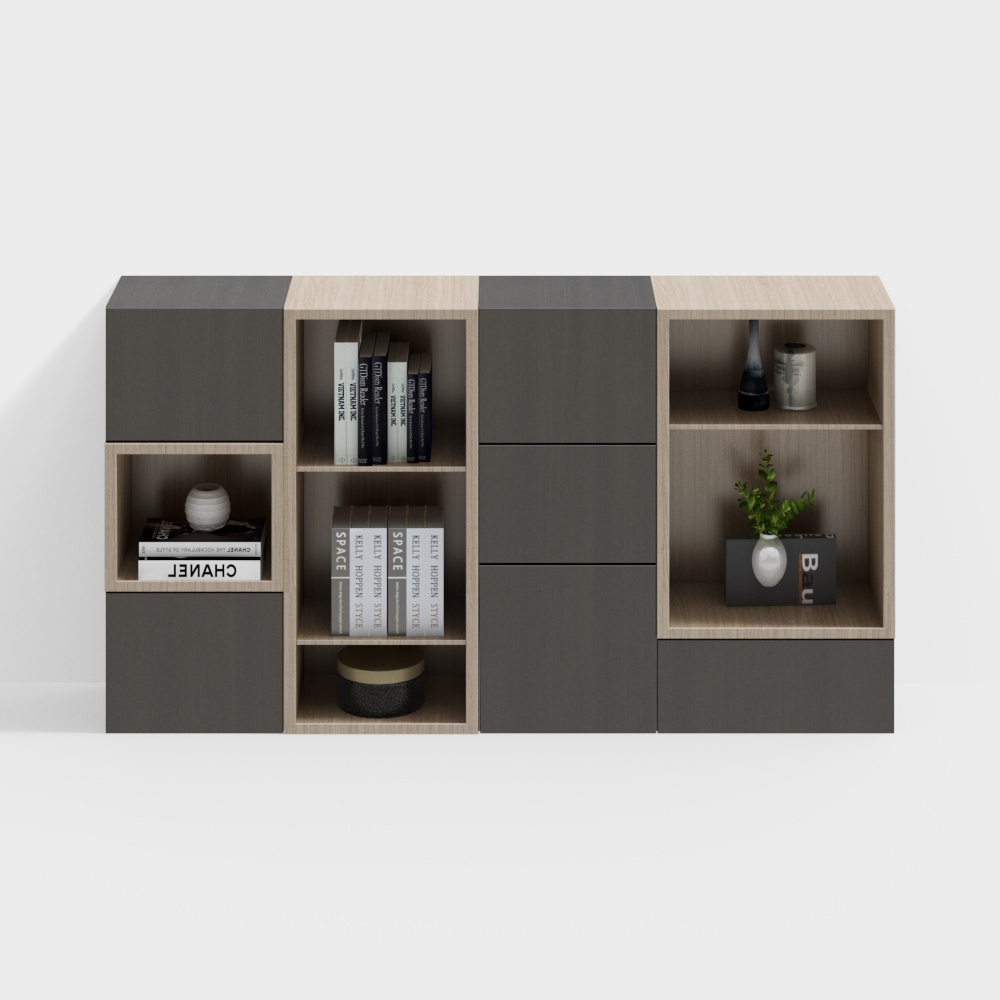 Armoire murale de couleur bois moderne