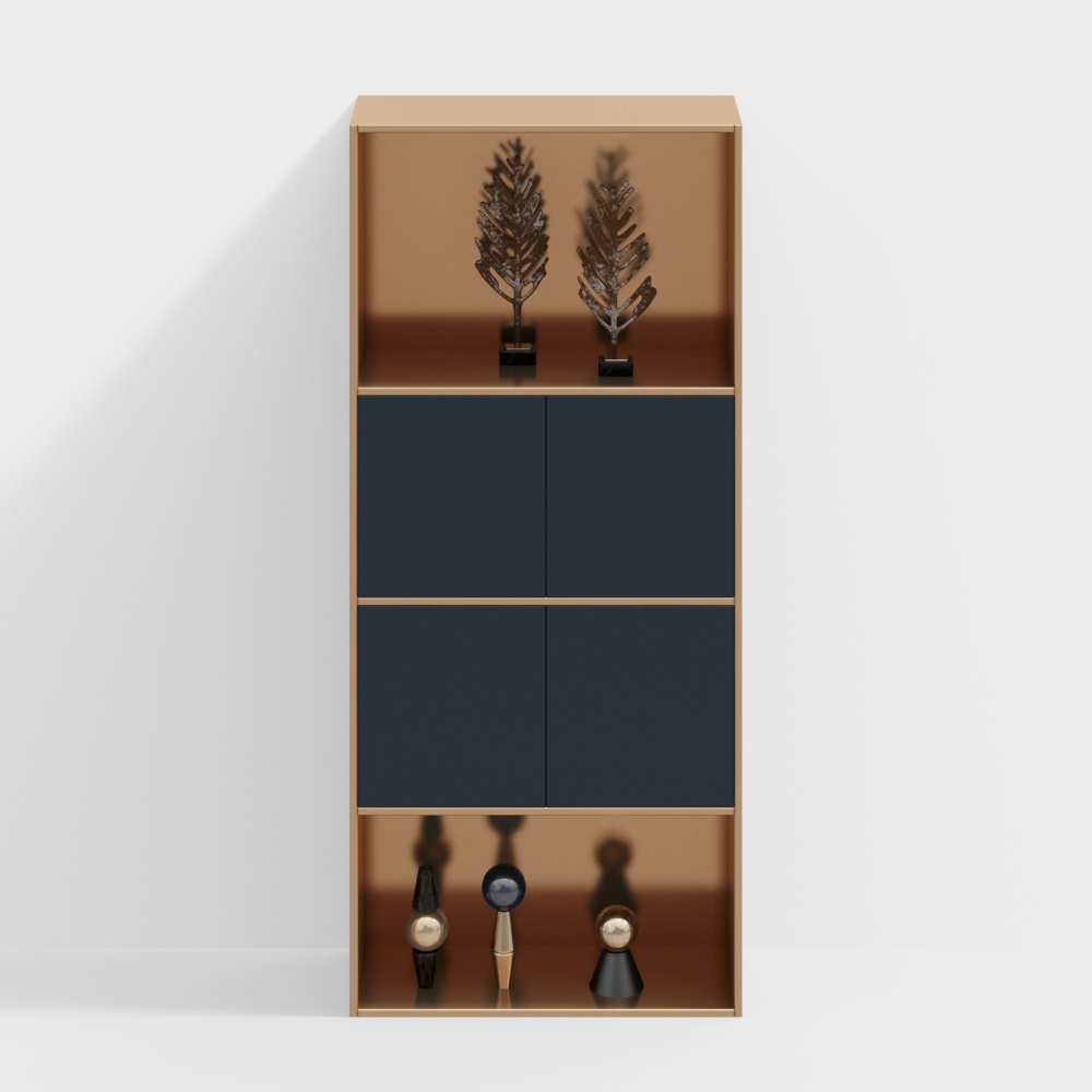 Modern blue wall cabinet