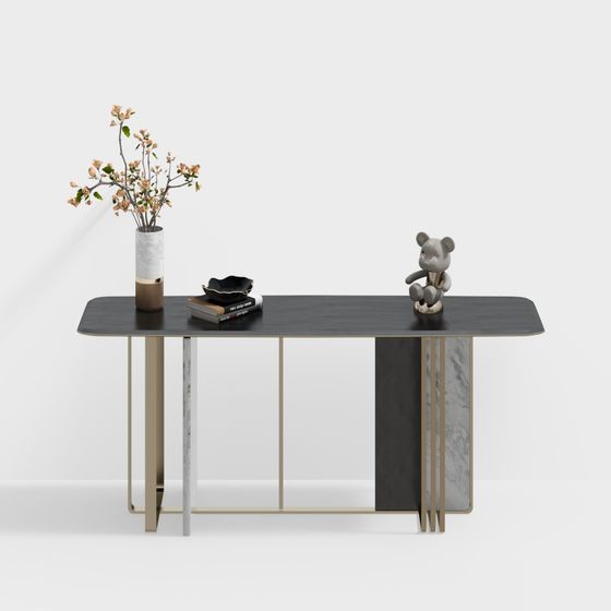 Minimalist Living Room Side Table 3D model