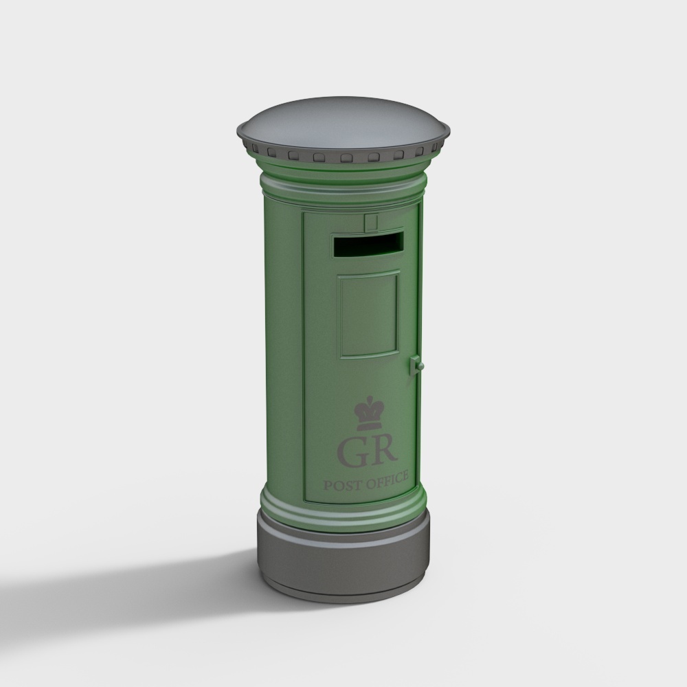 Vintage British Mailbox 3D model