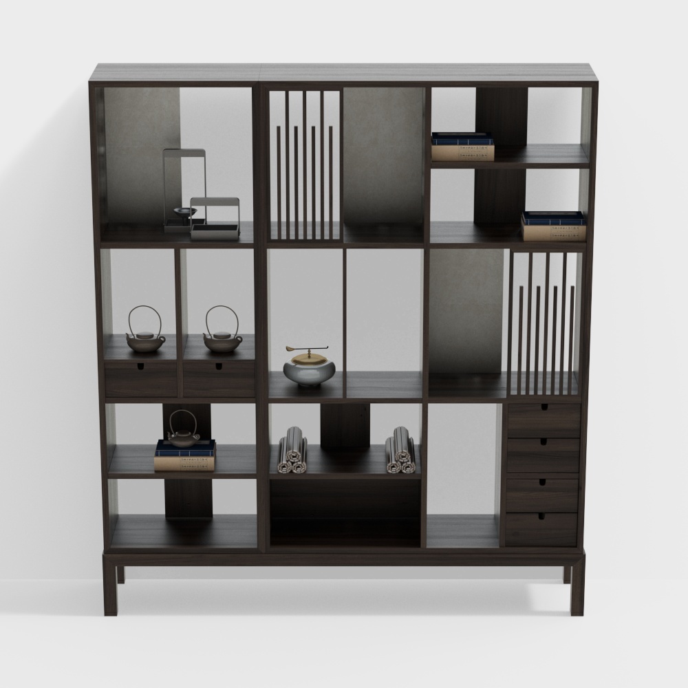 New Chinese style decorative cabinet partition cabinet